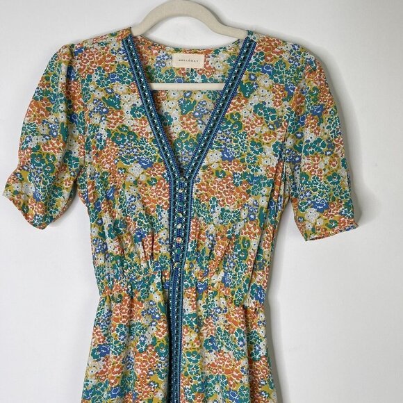 Melloday Floral Maxi Dress Women’s Size XS Bohemian - Picture 3 of 11
